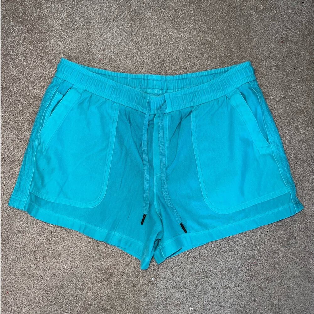 NWOT Athleta womens Farallon Short Turquoise Blue size L